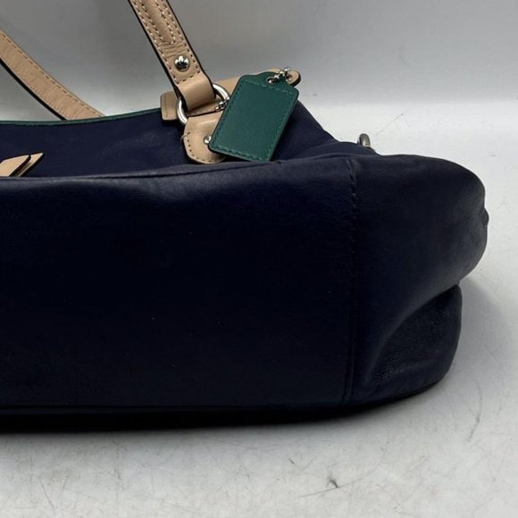 Coach Womens Daisy Spectator Navy Blue Double Handle Medium Tote Bag - Picture 3 of 11